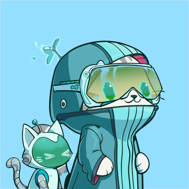 Hypurr #4418, a cat in a whale hoodie and AR goggles